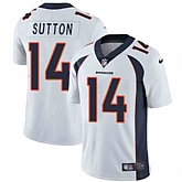 Nike Men & Women & Youth Broncos 14 Courtland Sutton White NFL Vapor Untouchable Limited Jersey,baseball caps,new era cap wholesale,wholesale hats